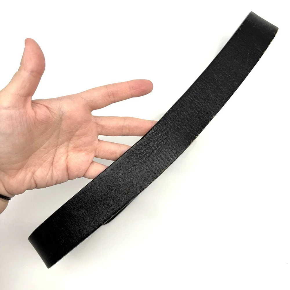 Vintage Y2K EXPRESS Black Genuine Leather Dress Belt M 31-36